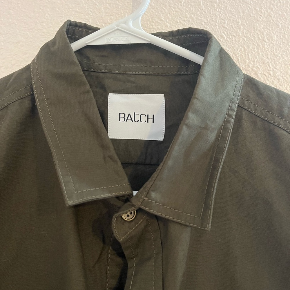 Rogue Utility Shirt- Navy Green Stretch Cotton